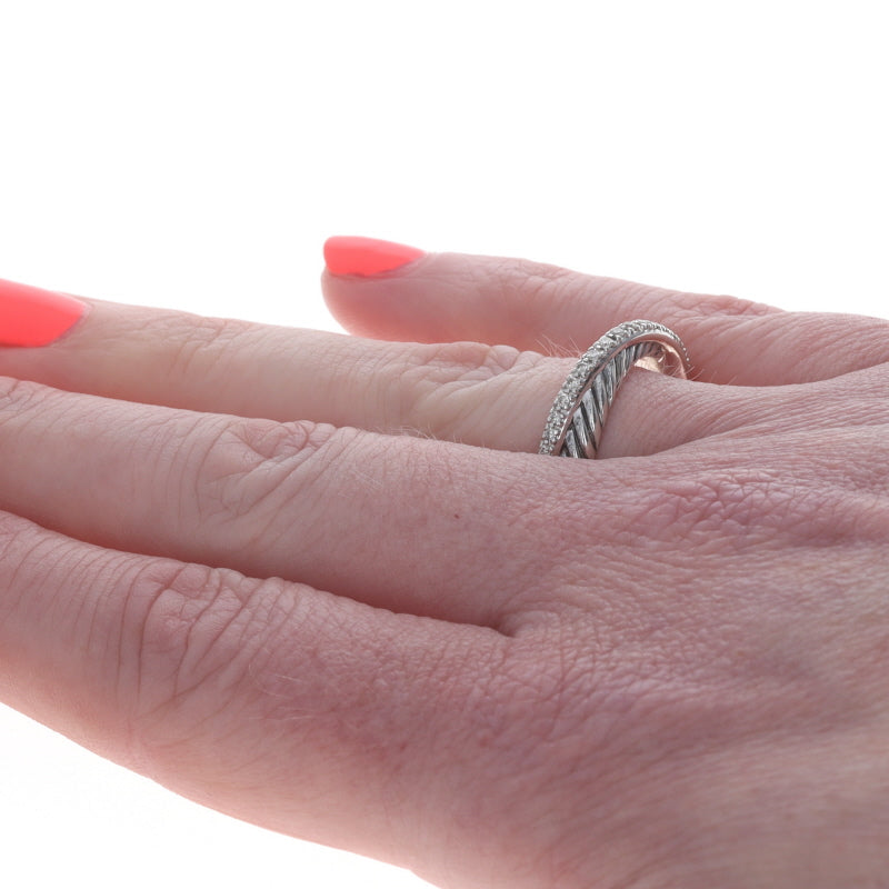 David Yurman Crossover .15ctw Diamond Band Sterling Silver