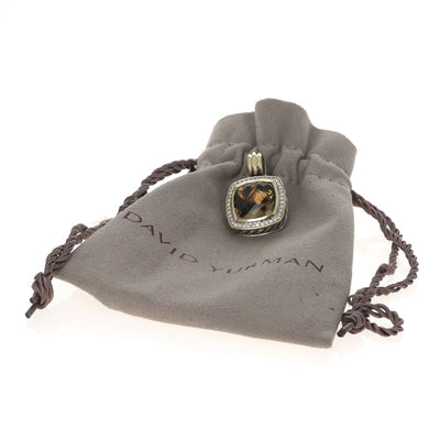 David Yurman Albion Enhancer Pendant .28ctw Smoky Quartz and Diamond Pendant Sterling Silver