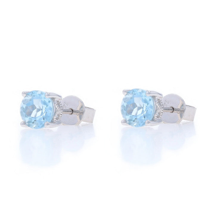 1.54ctw Aquamarine Earrings White Gold