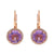 2.42ctw Amethyst and Diamond Earrings Rose Gold