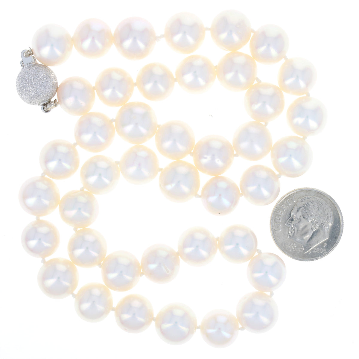 Freshwater Cultured Pearl Necklace White Gold