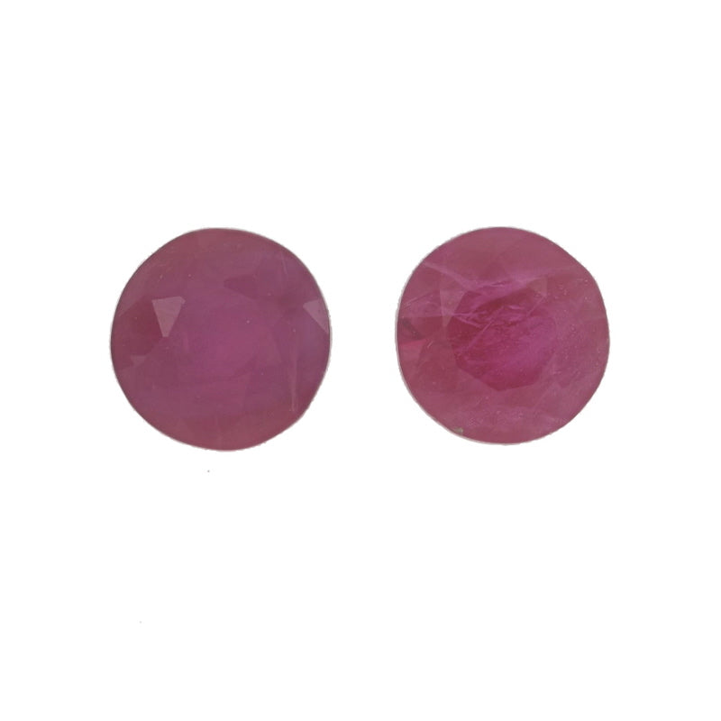 .60ctw Set of 2 Round Rubies