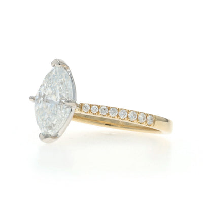 2.20ctw Diamond and Diamond Ring Yellow Gold