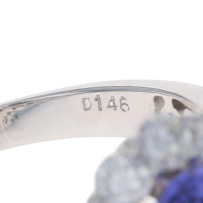 4.81ctw Tanzanite and Diamond Women's Ring White Gold