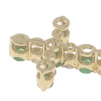 .55ctw Emerald and Diamond Pendant Yellow Gold