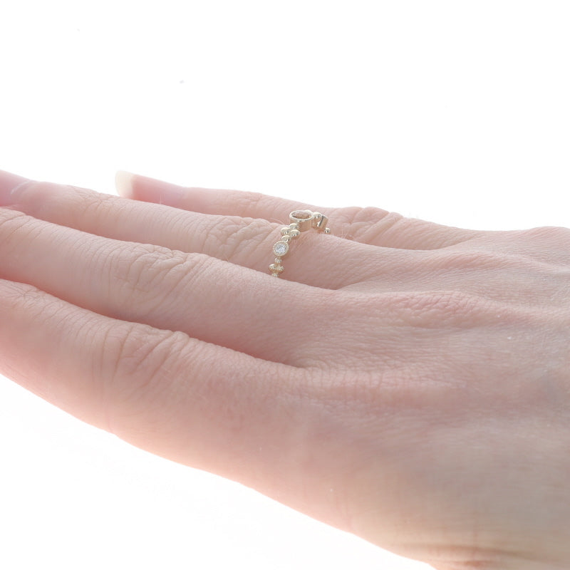 .15ctw Citrine and Diamond Band Yellow Gold