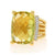 David Yurman .20ctw Lemon Quartz and Diamond Ring Yellow Gold