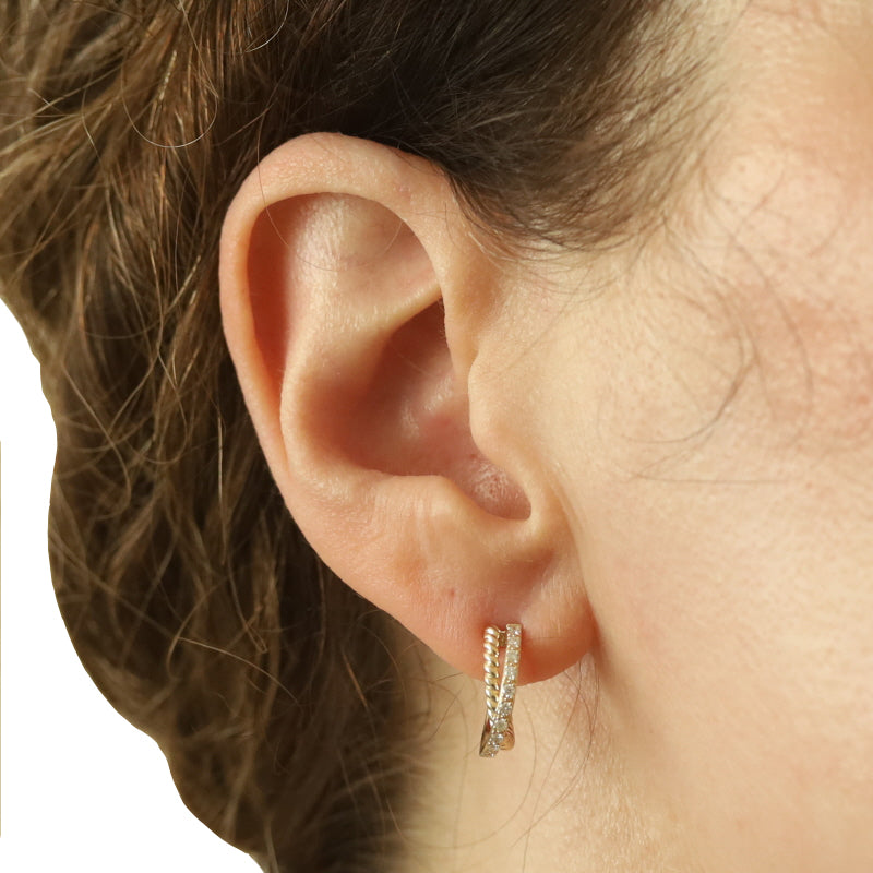 .22ctw Diamond Earrings Yellow Gold