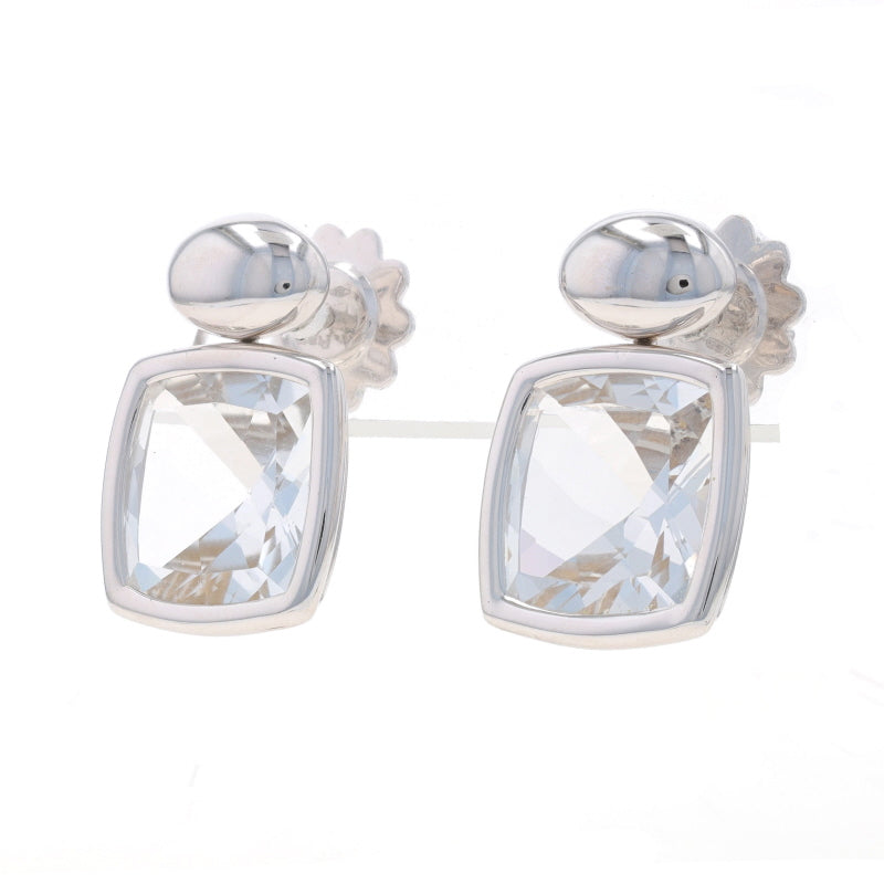 A & Furst 11.80ctw White Topaz Earrings White Gold
