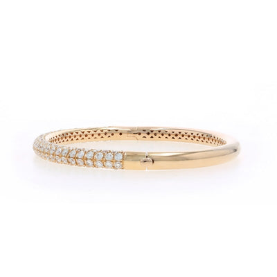 Roberto Coin Pave Bangle 4.88ctw Diamond and Ruby Women's Bracelet Rose Gold