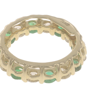 1.04ctw Emerald and Diamond Pendant Yellow Gold