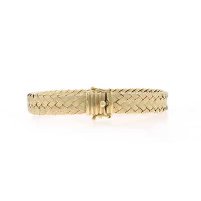 3.35 Tanzanite Woven Bracelet Yellow Gold
