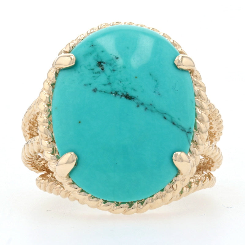 Turquoise Ring Yellow Gold