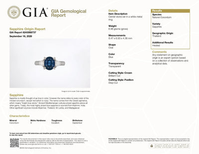 2.55ctw Sapphire and Diamond Women's Ring Platinum