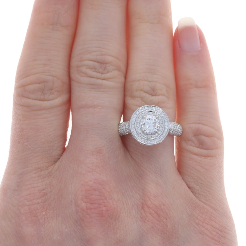 1.55ctw Diamond and Diamond Ring White Gold