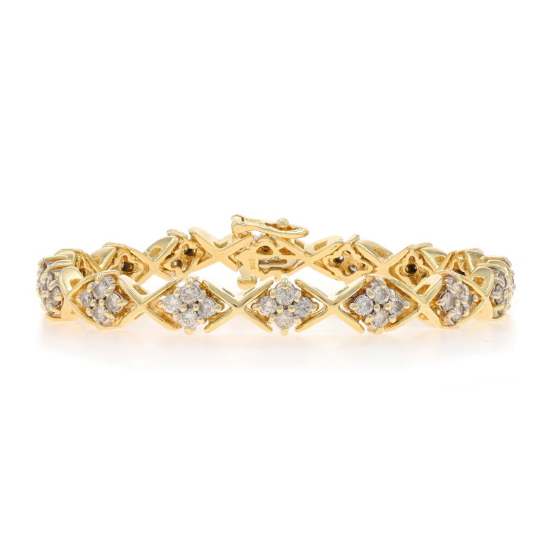 3.18ctw Diamond Bracelet Yellow Gold