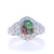 2.55ctw Opal and Diamond Ring White Gold