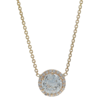 1.13ctw Diamond and Diamond Pendant Necklace Yellow Gold