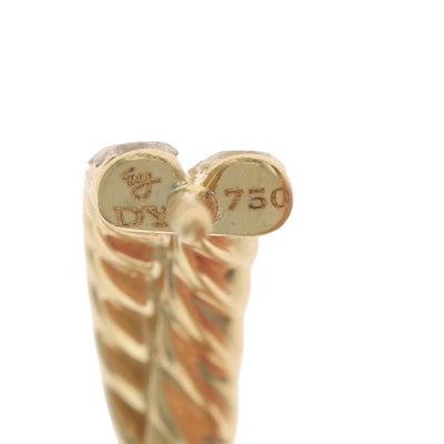 David Yurman Crossover Pave Hoop Earrings 1.75in 3.31ctw Diamond Earrings Yellow Gold