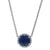 1.40ctw Sapphire and Diamond Pendant Necklace White Gold