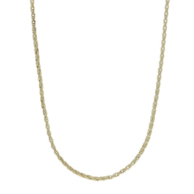 Wheat Chain Necklace Yellow Gold