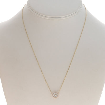 1.07ct Diamond and Diamond Women's Pendant Necklace Yellow Gold