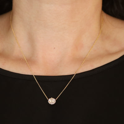 1.52ctw Diamond and Diamond Pendant Necklace Yellow Gold
