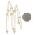 1.00ctw Diamond Diamond Cut Cable Chain Station Necklace Yellow Gold