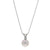 Akoya Pearl and Diamond Cable Chain Pendant Necklace White Gold