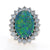 10.60ctw Black Opal and Diamond Ring