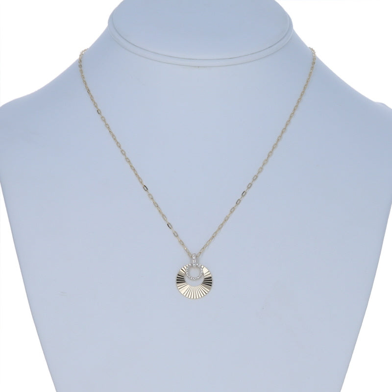 .12ctw Diamond Paperclip Chain Pendant Necklace Yellow Gold