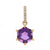1.12ctw Amethyst and Diamond Pendant Yellow Gold