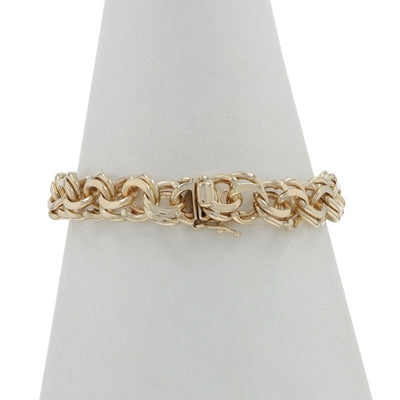 Women's Double Curb Bracelet Yellow Gold