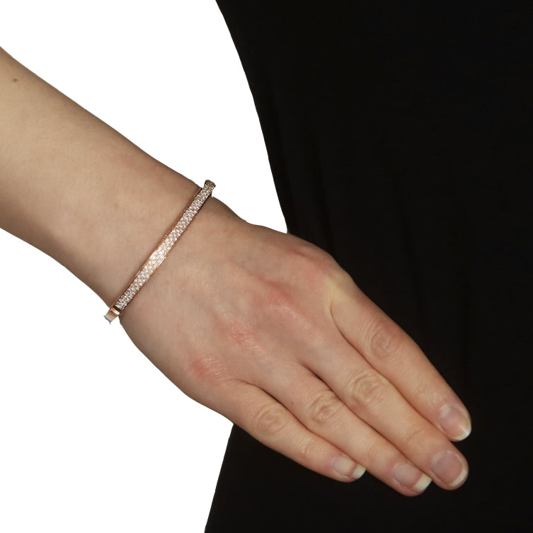 3.78ctw Diamond Bracelet Rose Gold