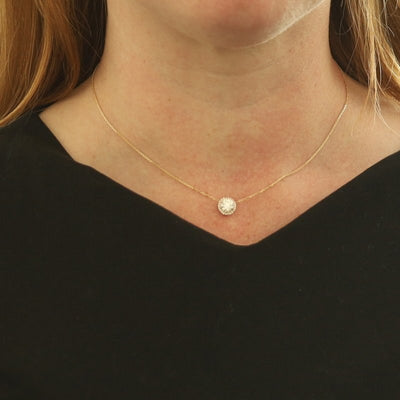 1.07ct Diamond and Diamond Women's Pendant Necklace Yellow Gold