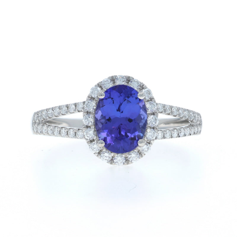 1.74ctw Tanzanite and Diamond Ring