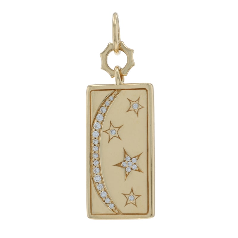Monica Rich Kosann .12ctw Diamond Women's Pendant Yellow Gold
