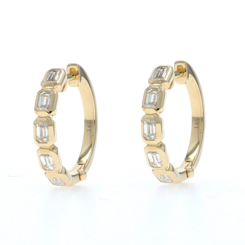 1.09ctw Diamond Earrings Yellow Gold