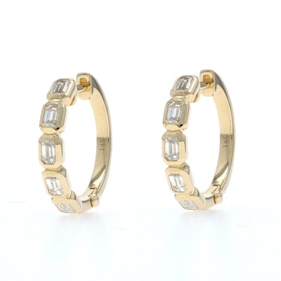 1.09ctw Diamond Earrings Yellow Gold