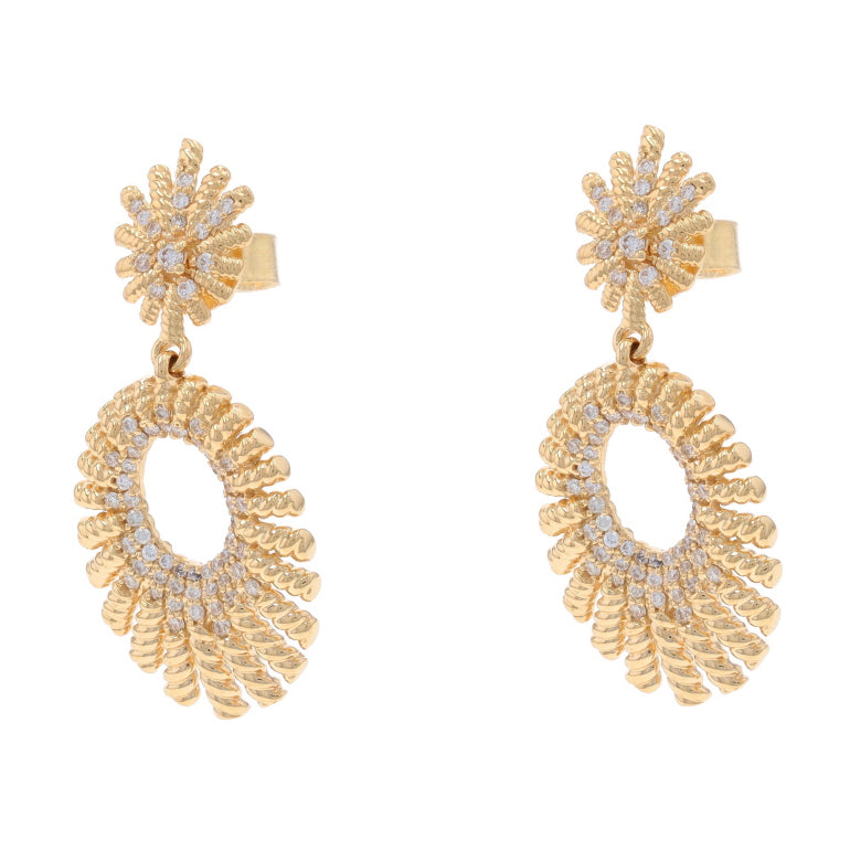 0.46ctw Diamond Earrings Yellow Gold