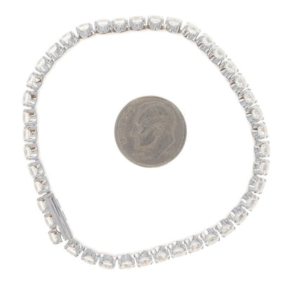 Comfort Fit Eternity Tennis Bracelet 10.20ctw Diamond Women's Bracelet White Gold