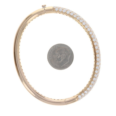Roberto Coin Pave Bangle 4.88ctw Diamond and Ruby Women's Bracelet Rose Gold
