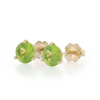 1.89ctw Peridot Earrings Yellow Gold
