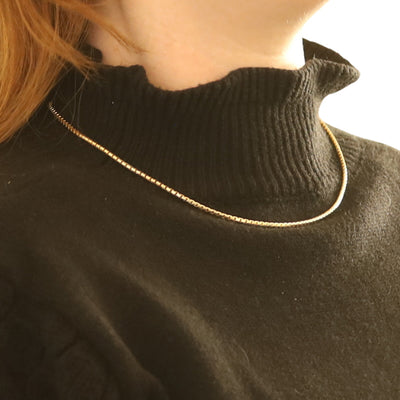 Box Chain Necklace Yellow Gold