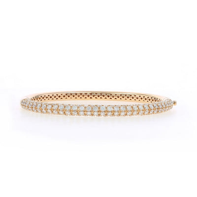 Roberto Coin Pave Bangle 4.88ctw Diamond and Ruby Women's Bracelet Rose Gold