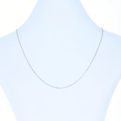 No Stone Necklace White Gold