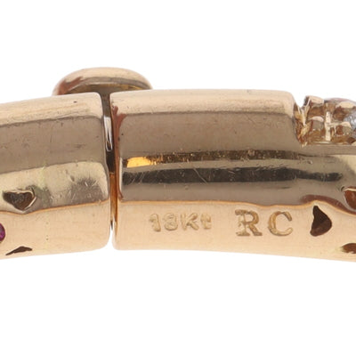Roberto Coin Pave Bangle 4.88ctw Diamond and Ruby Women's Bracelet Rose Gold