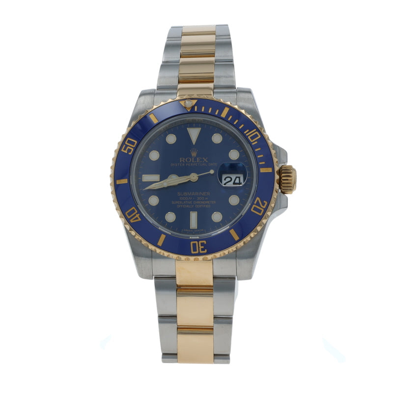 Rolex Bluesy Submariner Men's Watch 11613LB Stainless Steel Automatic
