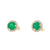 .84ctw Emerald and Diamond Earrings Yellow Gold