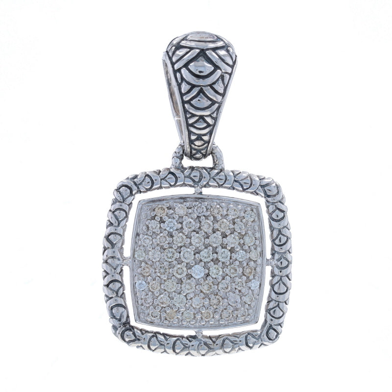 John Hardy Naga Pendant Enhancer .75ctw Diamond Pendant Sterling Silver